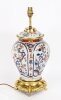 Antique Japanese Imari Porcelain Table Lamp c. 1840 19th Century
