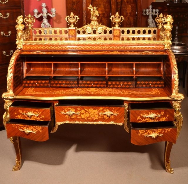 03572c French Louis Xv Bureau Du Roi Cylinder Desk 4 Regent Antiques