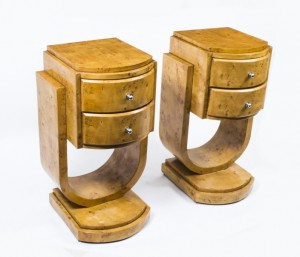 Pair Art Deco Bedside Cabinets