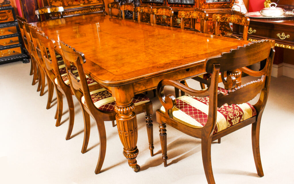 Antique Dining Room Table Set For 8