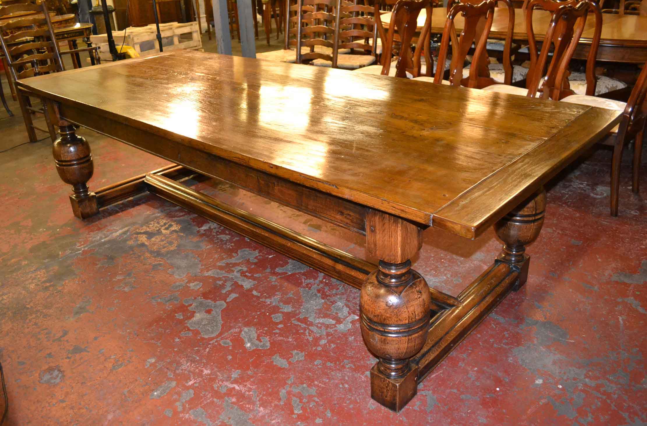 Antique Oak Dining Room Table With Leaves