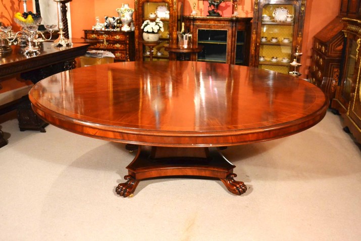 round 7' table dining Ref. round  mahogany  Regent 03143 no.   Vintage Antiques