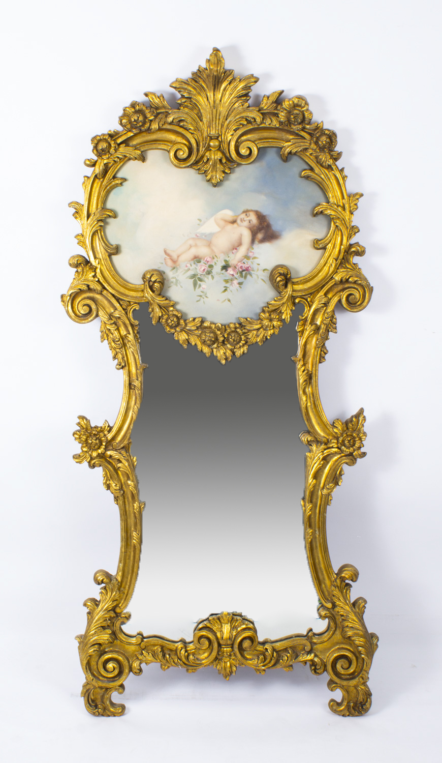 Venetian Mirror With Cherub Accents