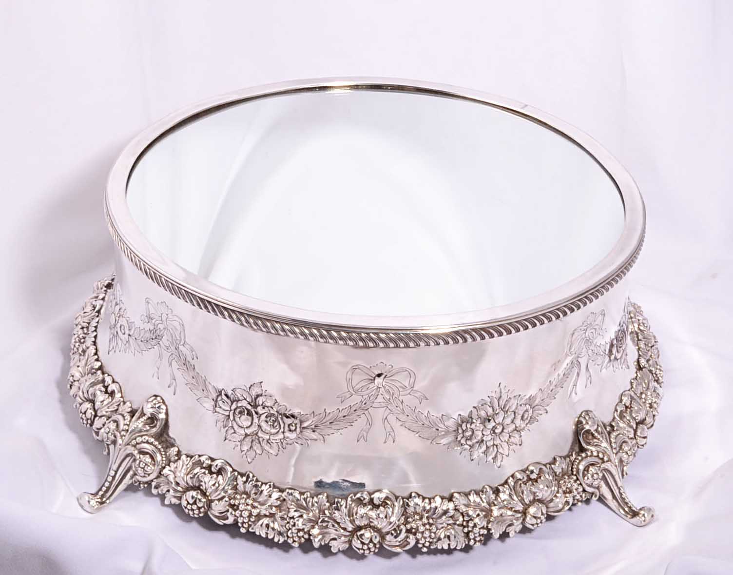 03755 Antique English Silver Plated Cake Stand C1860 7 