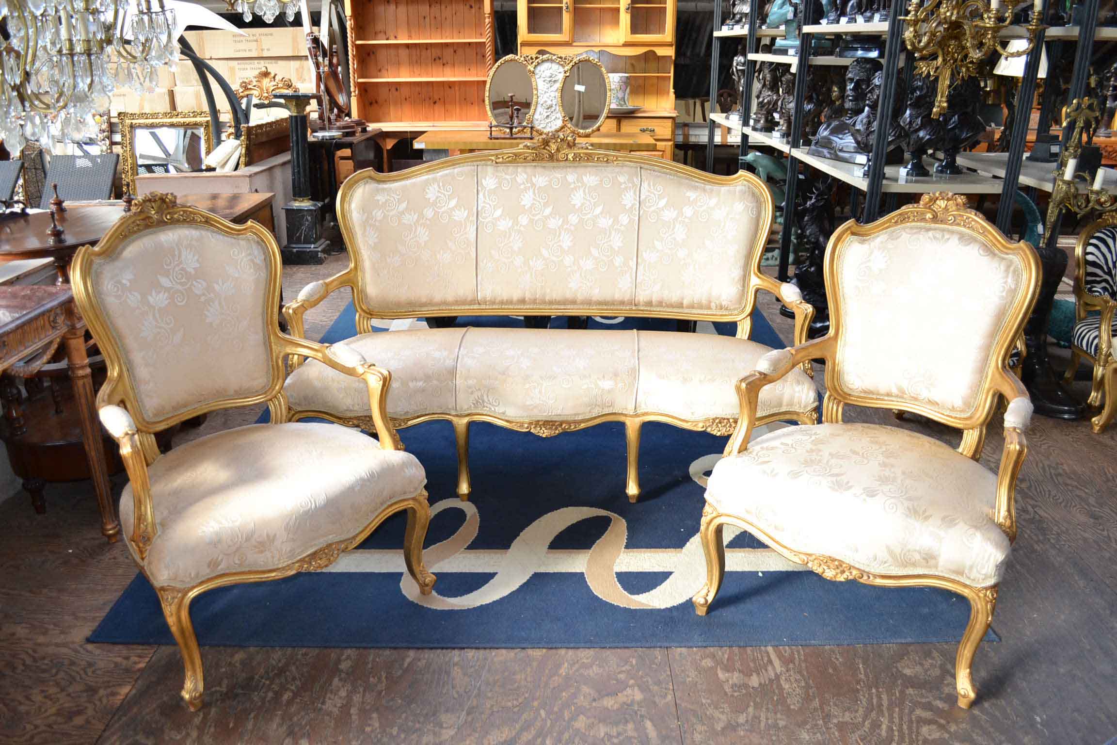 A Louis XV style gilt wood sofa and armchair, Style Paris: Ceramics and  Furniture, 2021