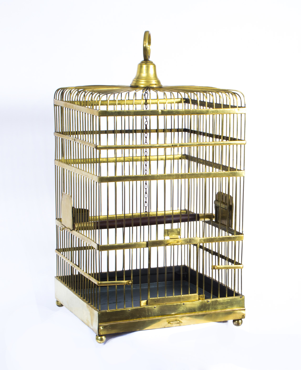 Vintage Victorian Era Brass Bird Cage 