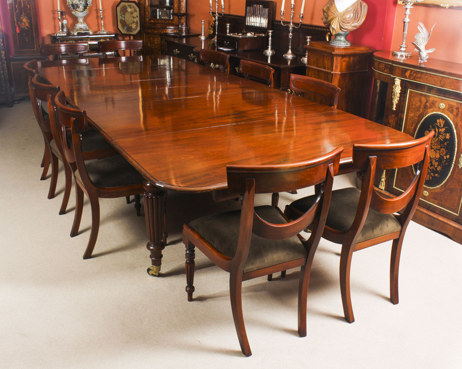 Kindel Oxford Flame Mahogany Dining Room Table