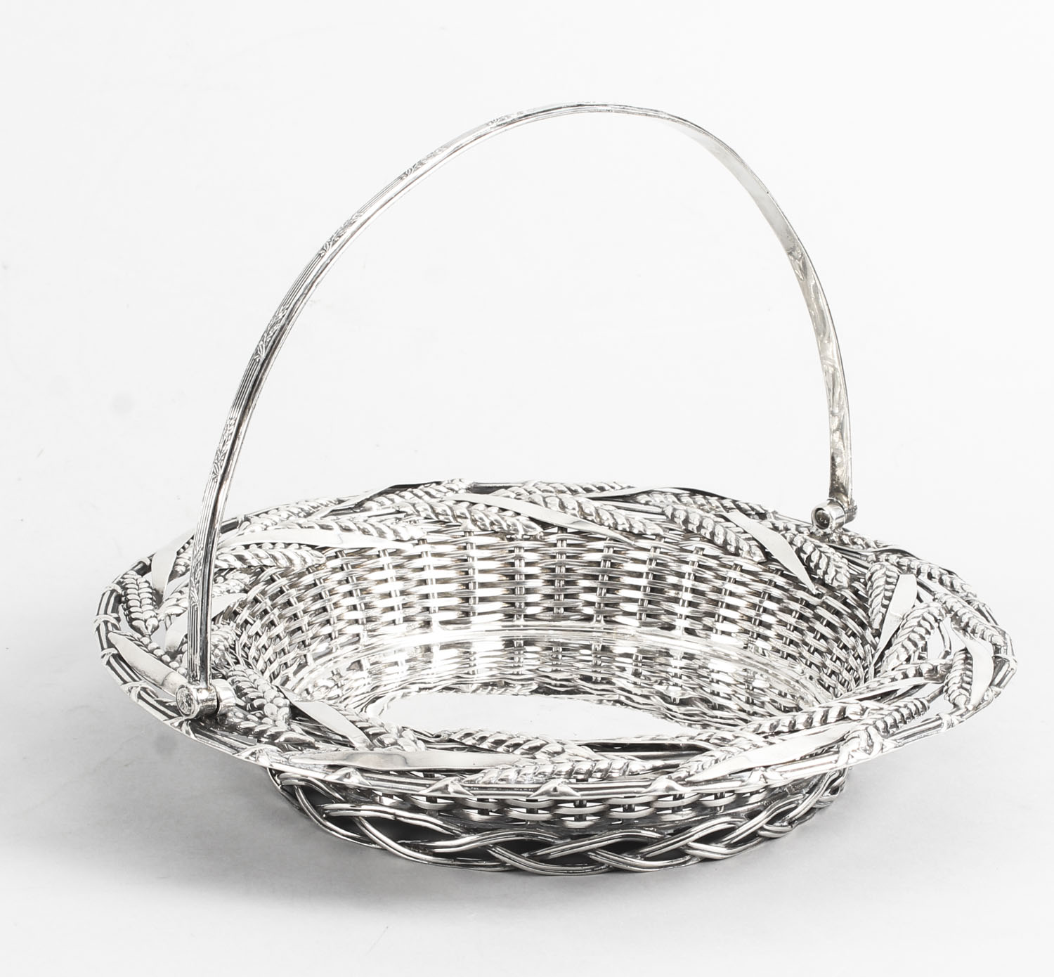 Vintage Victorian Oval Wicker Fishing Creel, 1900