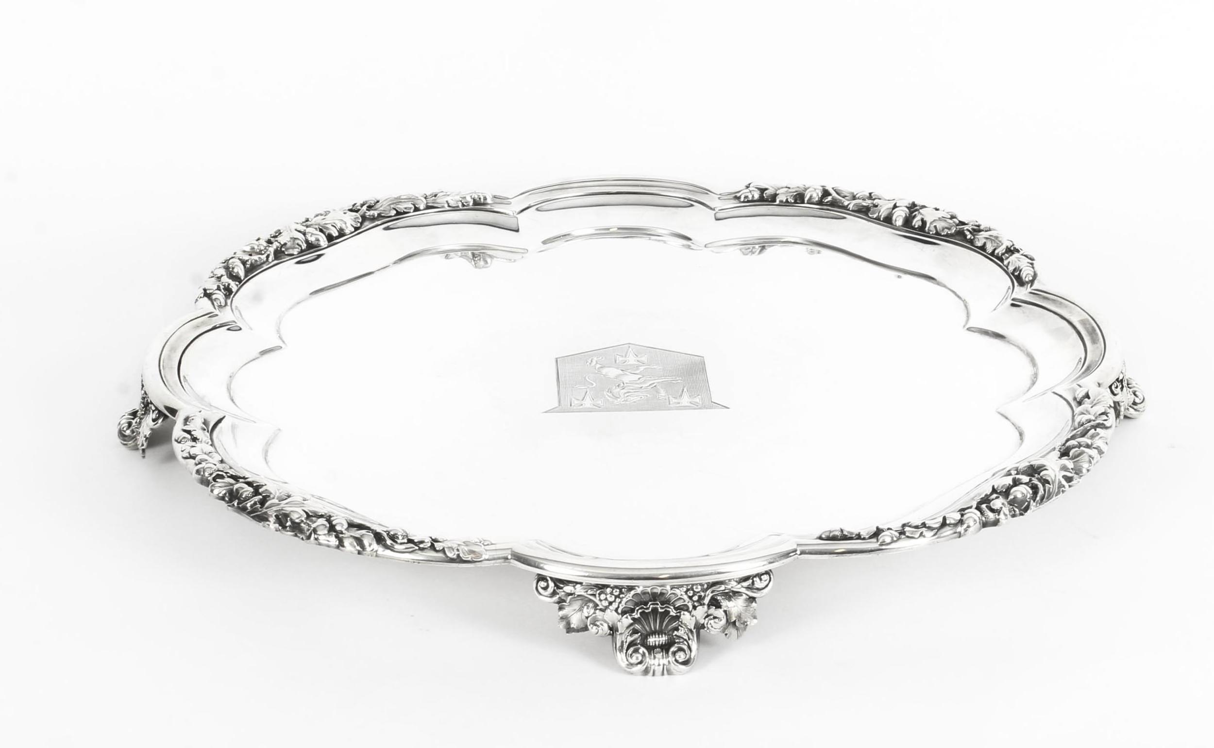 large silver tray