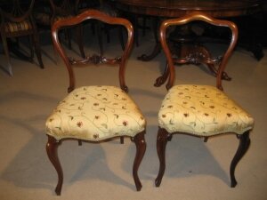 Pair of Antique Victorian cabriole rosewood chairs | Ref. no. 01036 | Regent Antiques