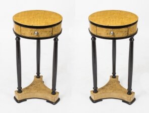 Pair of Art Deco Style Occasional Tables in Ebonised Maple | Ref. no. 01908 | Regent Antiques