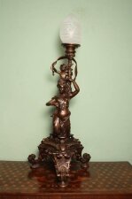 Stunning Large Classical Bronze Mermaid Statue Lamp | Ref. no. 02191a | Regent Antiques