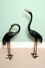 Stunning Pair Bronze Crane Sculptures | Ref. no. 02250 | Regent Antiques