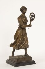 Vintage Bronze Sculpture 1930s Female Tennis Player 20th C | Ref. no. 02711 | Regent Antiques