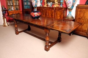 Vintage English solid oak refectory dining table   10ft | Ref. no. 02823 | Regent Antiques