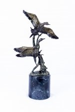 Stunning Art Deco Bronze Birds Sculpture Verdigris | Ref. no. 02892 | Regent Antiques