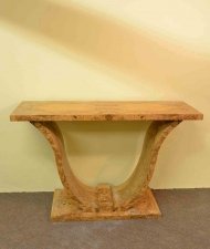 Chic Art Deco Minimalist Birdseye Maple Console Table | Ref. no. 03042 | Regent Antiques