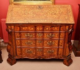 Antique Dutch Marquetry Burr Walnut Bureau c.1780 | Ref. no. 03756 | Regent Antiques