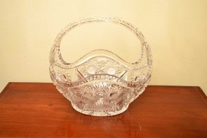 Vintage cut glass crystal Basket | Ref. no. 03848 | Regent Antiques