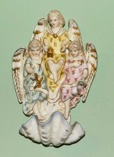 Beautiful Hand Painted Dresden Angels Holy Water Font | Ref. no. 03868 | Regent Antiques