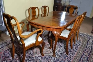 Vintage  Burr Walnut Dining Table & 6 Chairs C1930 | Ref. no. 04030 | Regent Antiques