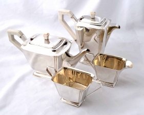 Antique English Art Deco Silver Plate  4 x Tea Set | Ref. no. 04154 | Regent Antiques