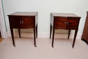 Antique Pair of Edwardian Bedside Cabinets c.1910 | Ref. no. 04157 | Regent Antiques