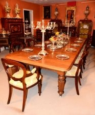 Antique 12ft Mahogany Dining Table c.1850 & 12 Chairs | Ref. no. 05001b | Regent Antiques