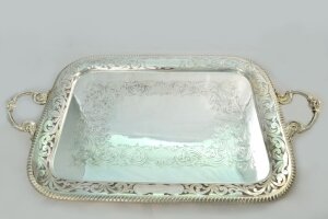 Antique Victorian Silver Plated Tray c.1880 | Ref. no. 05252 | Regent Antiques