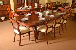 Vintage Victorian Style Mahogany Dining Table  8 chairs | Ref. no. 05268a | Regent Antiques