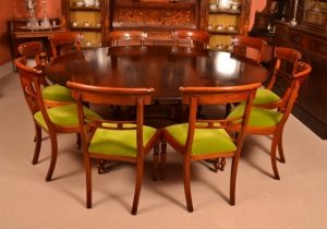 Vintage 6ft6" Round Table  & 10 Chairs William Tillman | Ref. no. 05510a | Regent Antiques