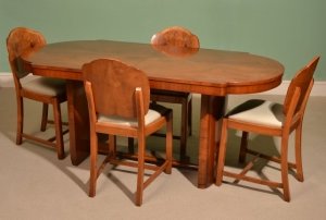 Antique Art Deco Dining Table 4 Cloudback Chairs c.1920 | Ref. no. 05532 | Regent Antiques