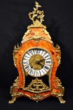 Vintage French Walnut Marquetry Ormolu Mantle Clock | Ref. no. 05633 | Regent Antiques