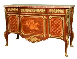 Antique French Marquetry Commode Sideboard Marble Top | Ref. no. 05830 | Regent Antiques