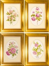 Vintage Set 4 Royal Worcester Framed Porcelain Plaques | Ref. no. 06039 | Regent Antiques