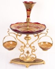 French Red Cut Glass Epergne Centrepiece Ormolu Mounts | Ref. no. 06105 | Regent Antiques