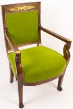 Antique French Empire Style Mahogany Armchair c.1880 | Ref. no. 06155 | Regent Antiques