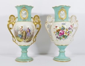 Antique Pair Limoges Porcelain Vases H Ardant & Co 1860 | Ref. no. 06189 | Regent Antiques