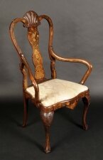 Antique Dutch Marquetry Mahogany  Armchair  c.1840 | Ref. no. 06235 | Regent Antiques