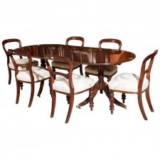 Vintage Regency Style Dining Table & 6 Antique Chairs | Ref. no. 06261b | Regent Antiques