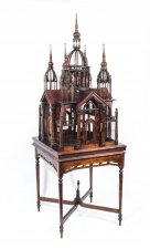 Vintage  Mahogany Cathedral  Bird Cage  on stand 20th C | Ref. no. 07092 | Regent Antiques