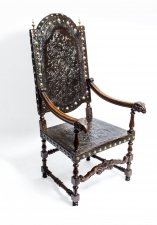 Antique  French Walnut  Armchair Throne Chair C1860 | Ref. no. 07170 | Regent Antiques