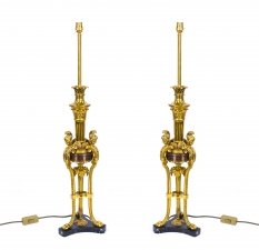 Pair Regency Style Ormolu Gilt Bronze Table Lamps C1920 | Ref. no. 07245 | Regent Antiques