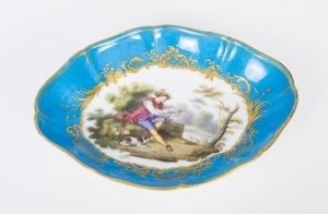 Antique  Hand Painted Oval Sevres Porcelain Dish 18th C | Ref. no. 07295 | Regent Antiques