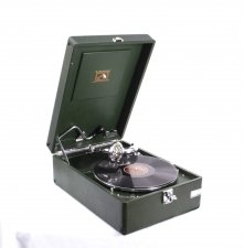 Vintage Portable HMV Gramophone Mod 102 Green | Ref. no. 07419 | Regent Antiques