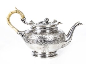 Antique Sterling  Silver Teapot by John Bridge 1825 | Ref. no. 07569e | Regent Antiques