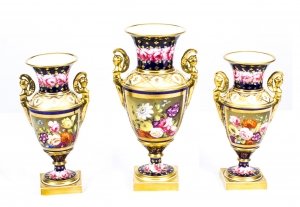 Antique  Garniture Empire Style  Porcelain Vases c.1830 | Ref. no. 07840 | Regent Antiques