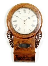 Antique Single Fusee Burr Walnut Wall Clock | Ref. no. 07928 | Regent Antiques