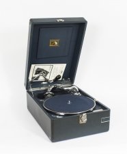 Antique Portable HMV Gramophone Mod 102 Rare In Blue | Ref. no. 08342 | Regent Antiques