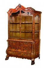 Antique Dutch Marquetry Walnut Display Cabinet Vitrine 18thC | Ref. no. 08788 | Regent Antiques